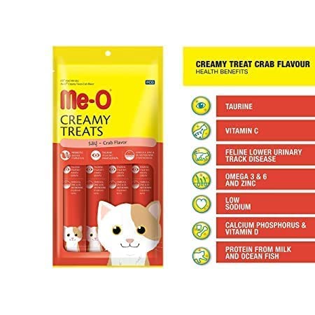 Me-O Creamy Treats for Cats of All Life Stages, 300g (Crab)