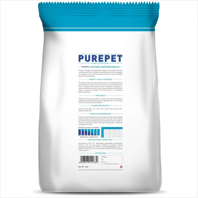 Purepet Chicken & Vegetable Puppy Dry Food