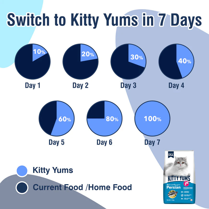 Kitty Yums Dry Cat Food for Persian Cats Ocean Fish