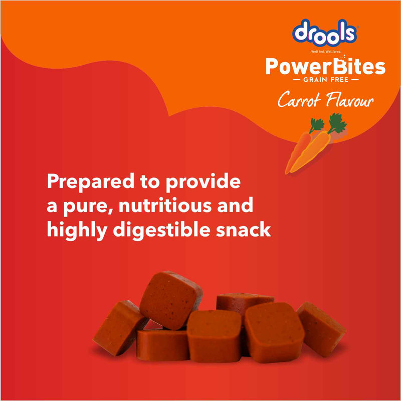 Drools Power Bites Carrot Flavour Dog Treats 135 g