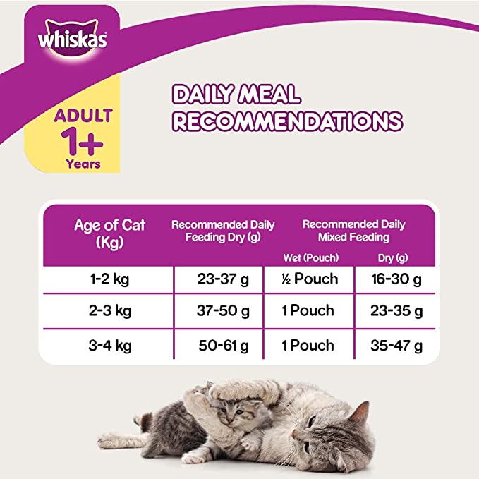 WHISKAS Adult Dry Food, Grilled Saba