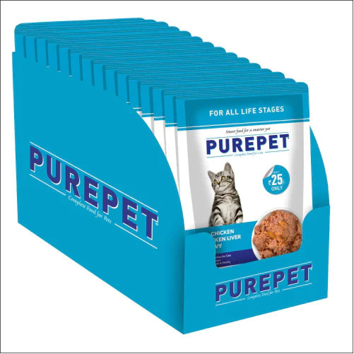 Purepet Real Chicken & Chicken Liver in Gravy Cat Wet Food 70 g