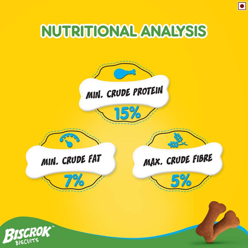 Pedigree Biscrok Dog Biscuit Treats (Above 4 Months), Chicken Flavour,