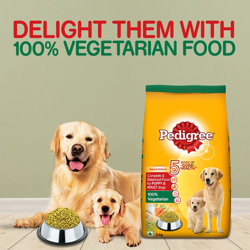 Pedigree 100% Vegetarian Complete & Balanced Food for Puppy & Adult Dogs