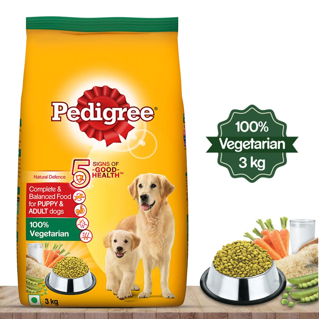 Vegetarian dry food for healthy dogs
