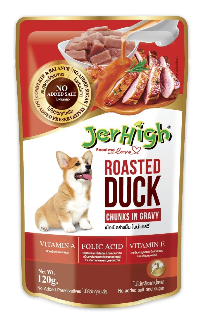 JerHigh duck-flavored dog food